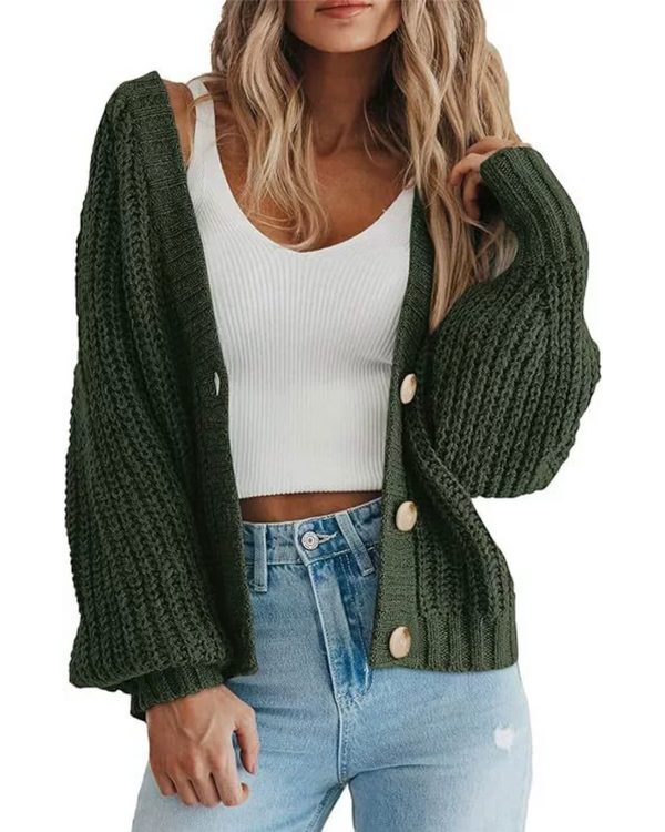 Sofia Open Knit Button Cardigan