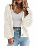 Sofia Open Knit Button Cardigan