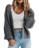 Sofia Open Knit Button Cardigan