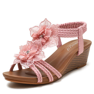 Amy Ergonomic Floral Wedge Sandal