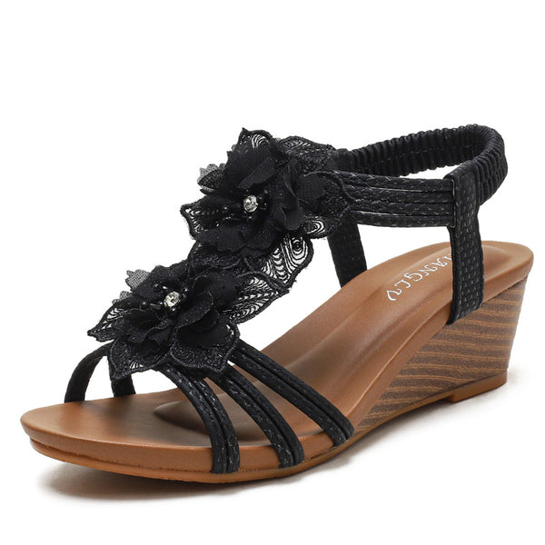 Amy Ergonomic Floral Wedge Sandal