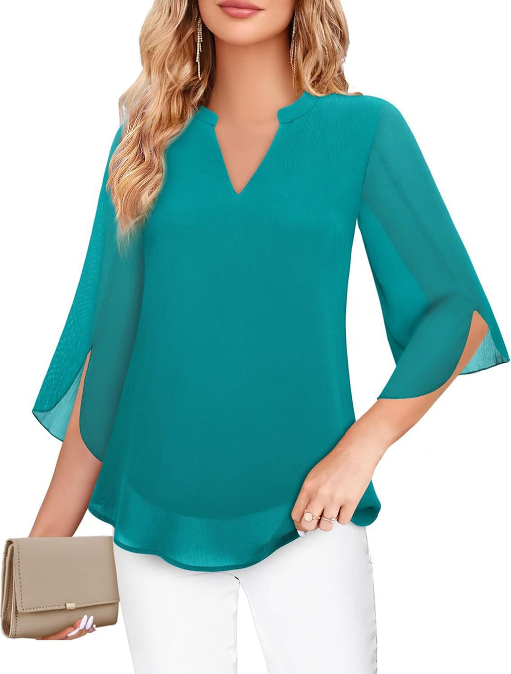 Stella Double Layers Chiffon Blouse