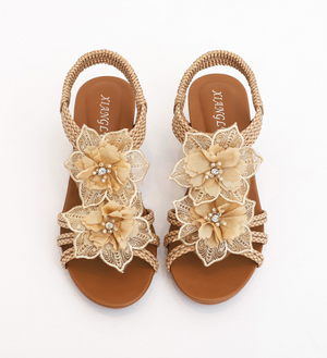 Amy Ergonomic Floral Wedge Sandal
